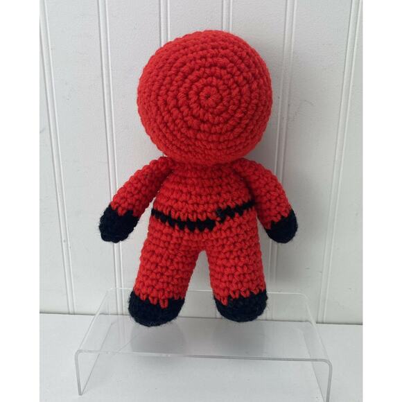 Adorable Handmade Crocheted 7” Stuffed Squid Games Soldier Plush Amigurumi - Picture 3 of 4